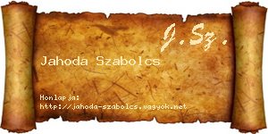 Jahoda Szabolcs névjegykártya